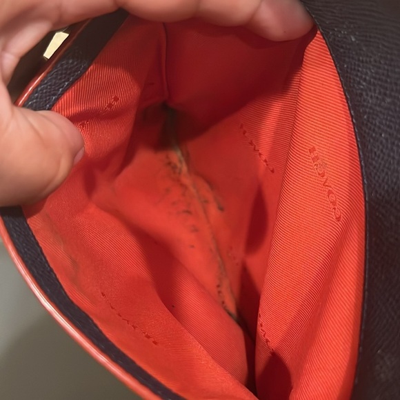 Coach Colorblock Crossgrain Leather Crossbody Bag | Navy, Red, Yellow Trim - Picture 8 of 15